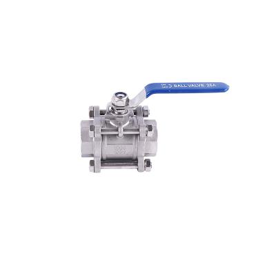 China Various Specifications General Pc 316 3 Female Thread Stainless Steel Ball Valve for sale