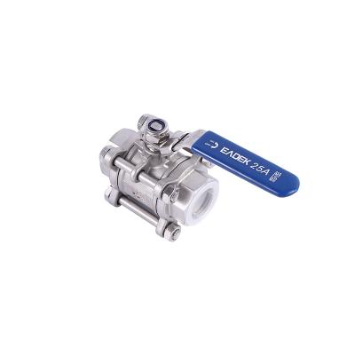 China Wholesale Price General Low Pressure Stainless Steel PC 316 3 PC 316 Lockable Ball Valve for sale