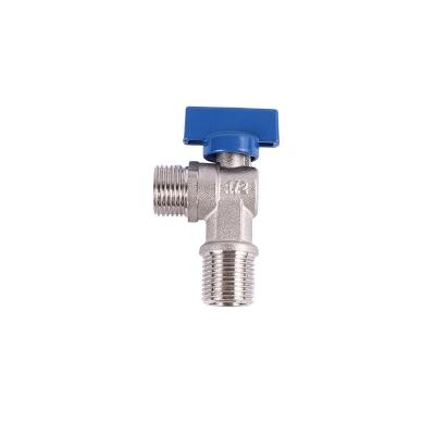 China General 1/2-1 Inch Male Thread 90 Degree Ball Valve Bathroom Brass Angle Valve for sale