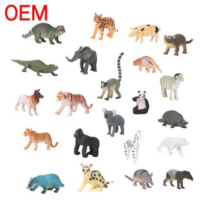 China Modern Customized vinyl pvc assorted mini forest realistic animals figures toy plastic horses toy farm animals learning toy for kids for sale