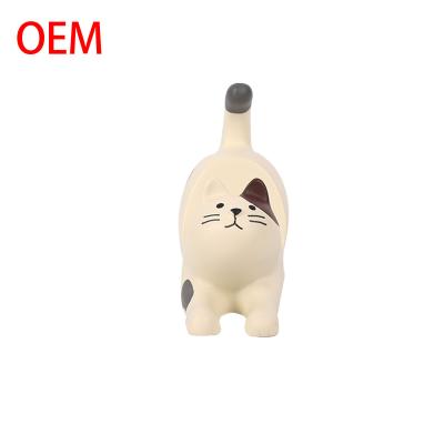 China Waterproof Wholesale Desktop Stand Cat Shape Resin Mini Lazy Bracket Mobile 3D Cartoon Accessories Portable Phone Tablet Holder Decorative for sale