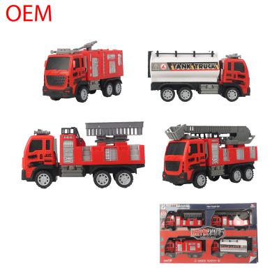 China Diecast Toy OEM Factory Return Push Back Fire Rescue Truck Toys Toy Vehicles Car for sale