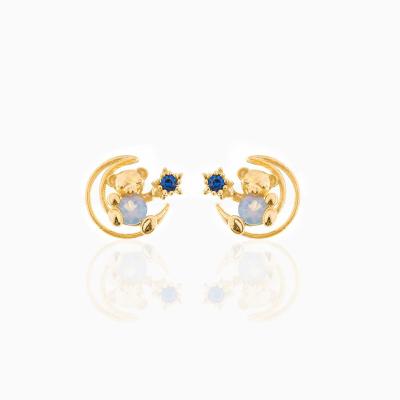 China Office / Career 18K Real Gold Plated Cute Bear Drop Earring For Women Girl for sale