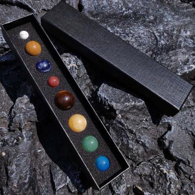 China Pleochroic/Pleochroism Eight Planets Of The Solar System Stone Jade Crystal Agate Material Planet Ore Natural Specimen Set Ball Ornaments for sale