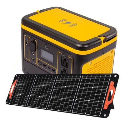 China 600W Wireless Power Station Charging Portable Solar Generator for Outdoor Emergency Camping Travel Lithium Battery Power Supply for sale