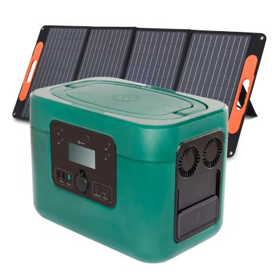 China 220V 1200W Camping Energy Storage Generator Backup Charger Solar Power Station Wireless Charging Portable Outdoor Mobile Power Bank for sale