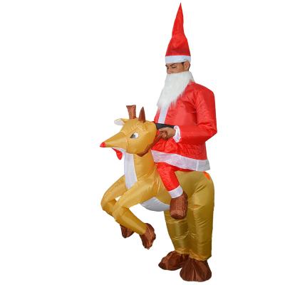 China Inflatable Santa Claus Reindeer Costume Walking Reindeer Cosplay Festival Decoration Fast Delivery Christmas For Adult for sale