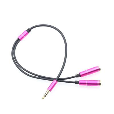 China 3.5mm player male MP3/MP4 to aux audio cable. 2 Cable Female Earphone Headphone Audio Stereo Splitter Adapter Y Splitter for sale