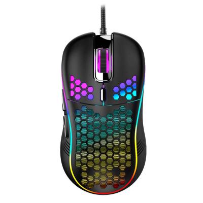 China Ergonomic Factory Universal Gaming Cheap Hollow-Cut Cable Mouse RGB Led Mouse With 4 DPI Function Adjustable Gaming Mouse for sale