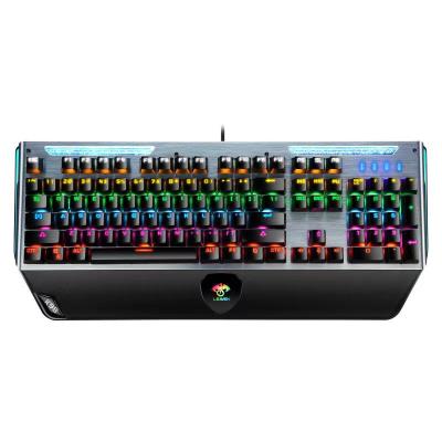 China wholesale Ergonomic Anti-Ghosting RGB Wired Gaming Keyboard 104 Keys Mechanical Keyboard USB 2.0 LED Backlit Professional Keyboard for sale