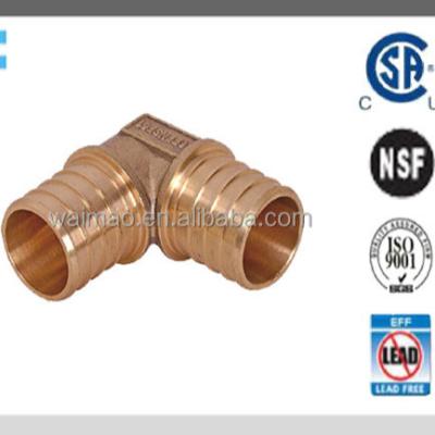 China Water 90 Degree Pex Elbow Brass Pipe Fittings With CSA NSF Certificated for sale