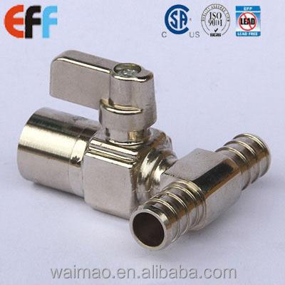 China General Mini Ball Valve PEX and PEX and Copper Tee with CSA Issued Certificate for sale