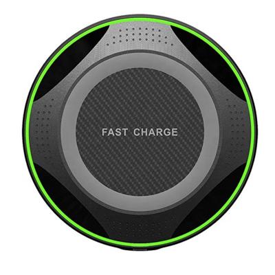 China 10W Fast Charging Mobile Phone QI USB Portable Wireless Charger OEM Round Fast Wireless Charger Newest Factory For Samsung For Mobile Phone for sale