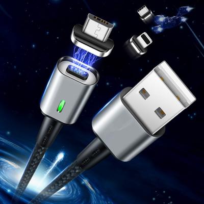 China Magnetic usb cable factory price magnetic cable 3 in 1 usb magnetic micro data cable for iPhone for sale