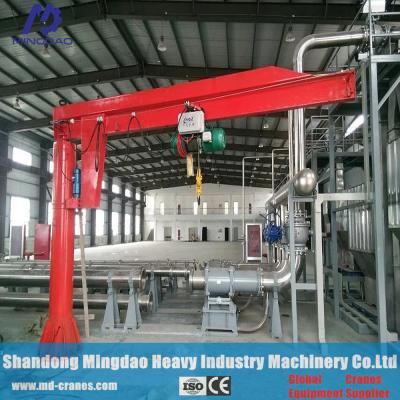 China Workshop Indoor Using 1 ton 2 ton 3 ton 5 ton Pillar Mounted Jib Crane for sale