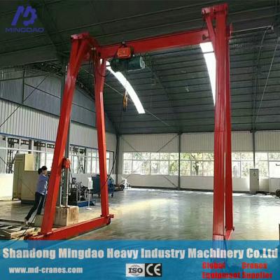 China Hand Push Moving Electric Hoisting Type 4 Wheels Mini Gantry Crane for sale