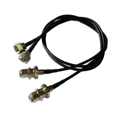 China Communication F Male To F Female Surveillance RF Coaxial TV Adapter Extension Cable Length Customization RG174 for sale