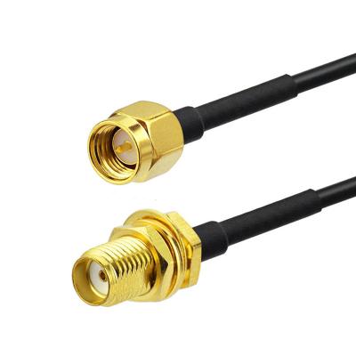 China Communication Antenna Extension Cable 0~6G RF Coaxial Cable Assembly Straight PR-SMA Connector Gold Plated Connector Bent RA-SMA MMCX MCX for sale