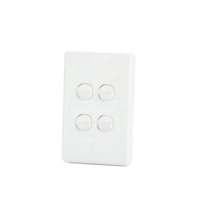 China Stylish Design YOU 250V Strip Switch Socket 4 Vertical Online Electric Wall Light Switch for sale