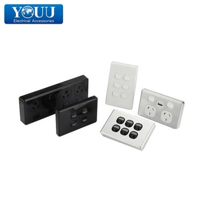 China Cool PC And You Copper Certification Vacuum Switch Australian SAA Wall Switch for sale