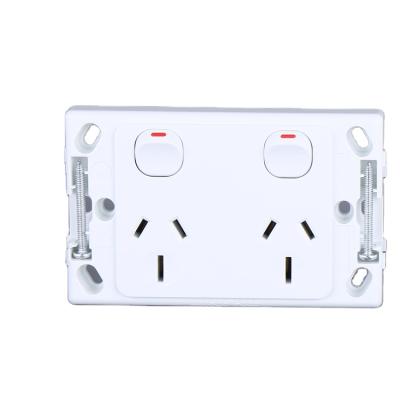 China Easy Installation YOU New U1913D-15 Australia Plug Dual Double Pole Double Pole Power Point for sale