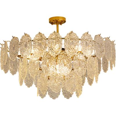 China Creative Nordic luxury simple modern crystal glass chandelier light French chandelier living room retro lamp restaurant bedroom room lamp for sale