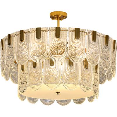 China Popular Luxury Romantic Iron Crystal Chandelier Lighting Lamp Suspended Light Lamp Hotel Lighting for sale