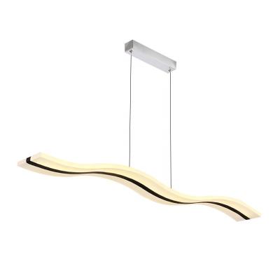 China European romantic style chandelier wave s-shaped curve personality bar cafe restaurant acrylic modern simple dinning creative chandelier for sale