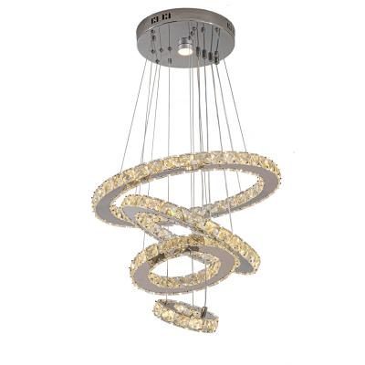 China Creative Simplicity LED Restaurant Oval Pendant Lamp Simple Modern Crystal Modern Living Room Bedroom Pendant Lamp for sale