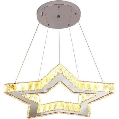 China Simple Modern Crystal Chandelier Dining Room Lamp Personality Stars And Other Creative Exotic Modern Bar Cafe Living Room Lighting for sale