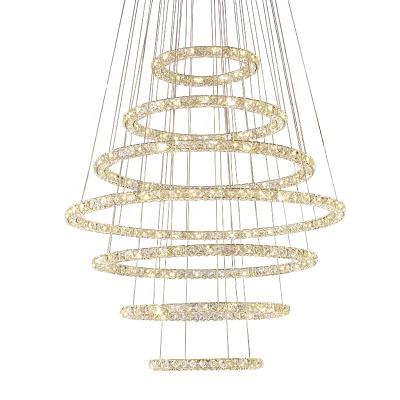 China Modern Romantic Crystal Simple Luxury Villa Living Room Atmosphere Hotel Lobby Chandelier Warm Style LED Lamps for sale