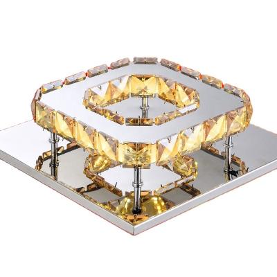 China European Simple Square Aisle Aisle Crystal Light Outdoor Mounted European Style Entrance Porch Ceiling Ceiling Lamp for sale