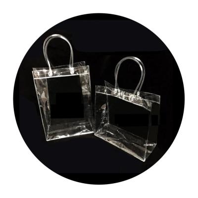 China Eco - Friendly Custom Clear PVC Bag Transparent Tote Shopping Bags for sale