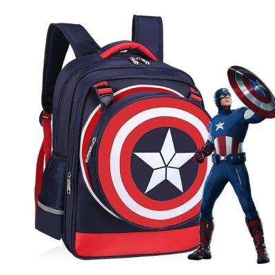 China New Waterproof Captain America Backpack Bag School Kids School Bag for sale