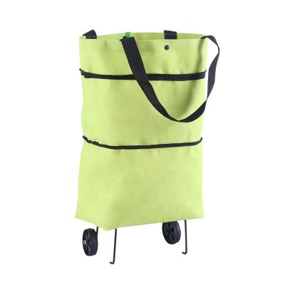 China Eco - Friendly Portable Shopping Cart Bag Household Pull Rod Shopping Bag Folding Tugboat Bag With Wheels for sale