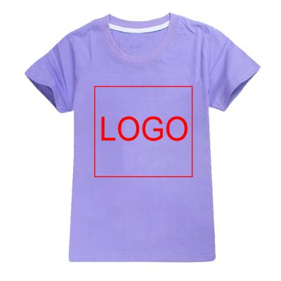 China Anti-pilling 100% Cotton Boys And Girls Wholesale Custom T-shirt Summer Print Blank Tops for sale