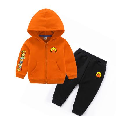 China Fashion Casual Kids Coat Boys and Girls Cartoon Coat Zipper Suit Sweater Two-Piece Suit for sale