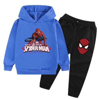 China Vintage Autumn Kids Hoodies Fits 3-15 Years Old Boys and Girls Spiderman Hoodie Cartoon Boy Custom Set for sale