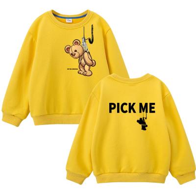 China Anti-pilling new cheap wholesale boys and girls winter clothes round neck sweater plus velvet warm sweater for sale