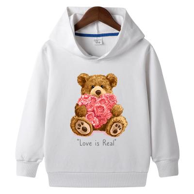 China Cartoon Bear Hoodie Girls Hoodie Autumn Anti-pilling Casual Thin Children Long Sleeve Hoodie for sale