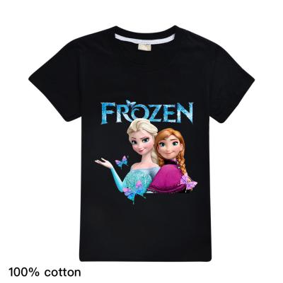 China Wholesale 3-15 Year Old Summer Kids T-shirt Cartoon Anti-pilling Custom Printed 100% Cotton for sale