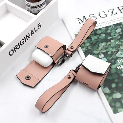 China Factory Wholesale Portable Waterproof Durable Airpod Pouch Earphone Organizer PU Leather Case Earphone Organizer for sale