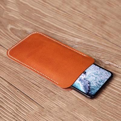 China Portable Waterproof Leather Phone Sleeve PU Filter Cell Phone Wallet Holder Pocket Mobile Phone Holders for sale