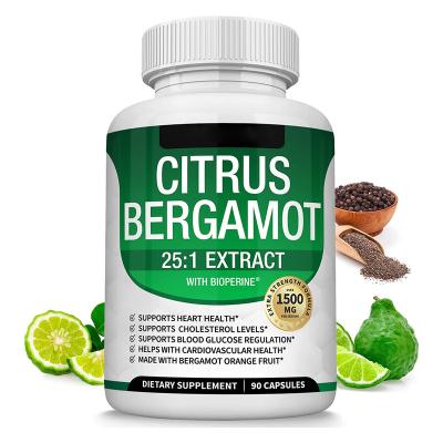 China Support immunity Herbal Supplement Organic Citrus Bergamot Capsule Supports Heart & Cardiovascular Health Vegan capsules for sale