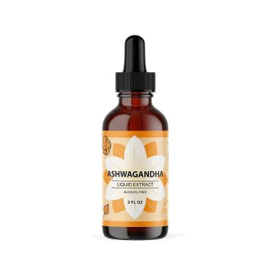 China Hormonal balance Organic Ashwagandha KSM 66 Root Extract Liquid Ashwagandha Drops Cognitive Function and Focus Booster for sale