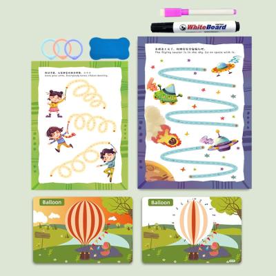 China Reusable Preschool Education Activity Notebook Board Pen Check Training Practice Writing Drawing Writing Discovery Books for Kids Children for sale