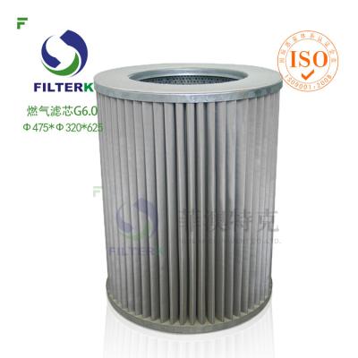 Chine G6.0 Filtre à gaz pour gaz naturel, gaz industriel, remplacement de Filtrec WX154 WX257 à vendre