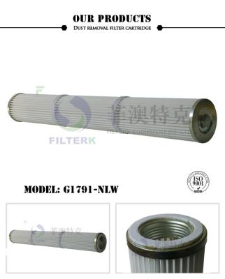 China Polyester Industrial Dust Filter Cylindrical Thread 120 * 72 * 913mm Dimension for sale