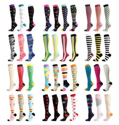 China Whale Wholesale 20-30mmhg Fun Women Men Sports Stockings Breathable Running Nurse Medical Sport Knee Compression High Bumps for sale