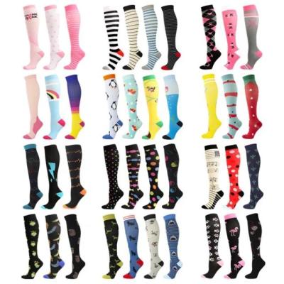 China Breathable Hot Sale 20-30 mmHg Knee Whale Retraining Medical Long Stockings For Running Nurse Compression Socks for sale